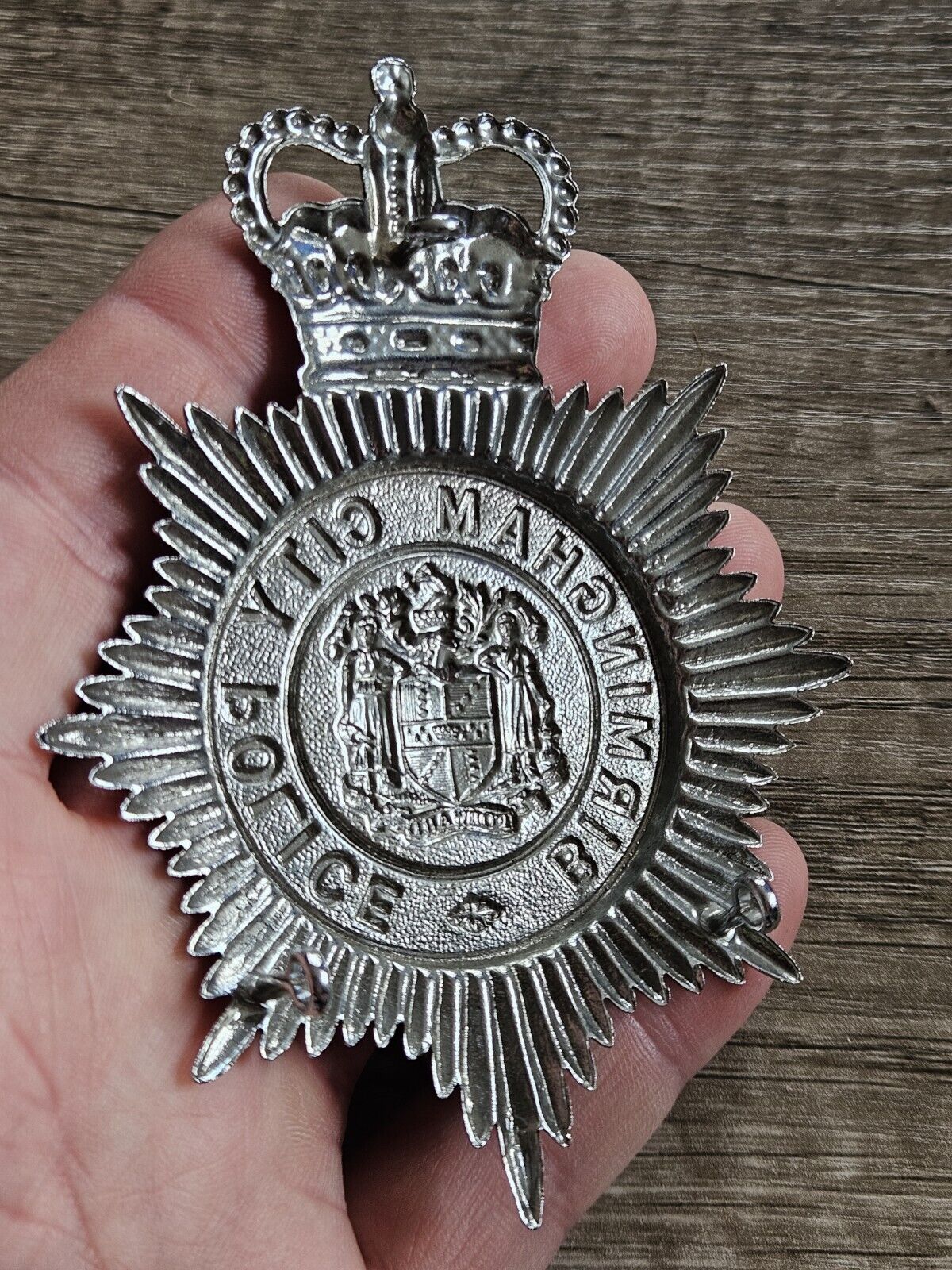 3x West Midlands And Birmingham Police Helmet Plate Obsolete. Plates, Badges.