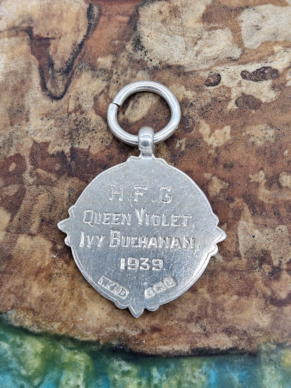 Vintage Sterling Silver 925 Fob Medal 1936, Birmingham 