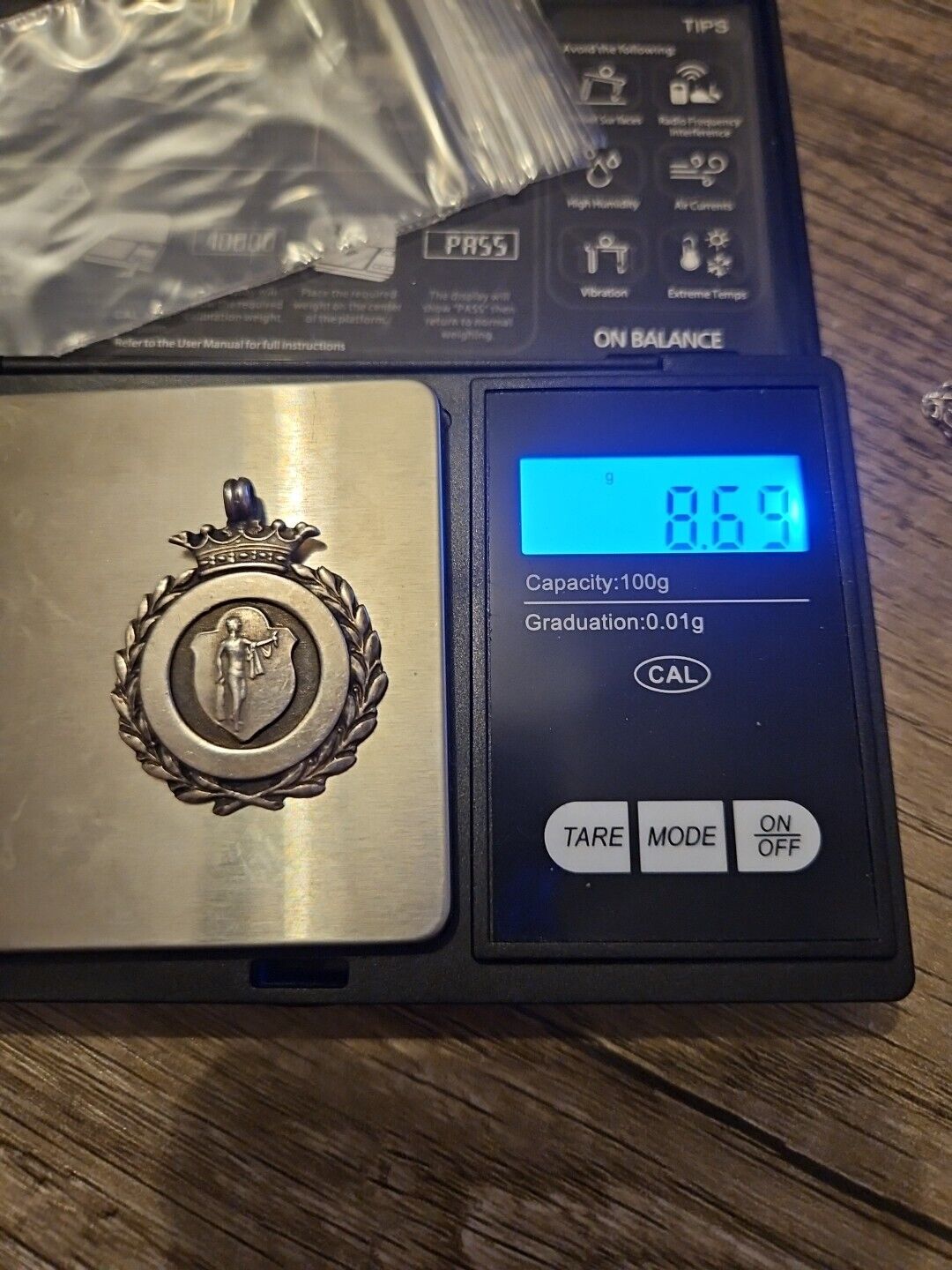 Vintage Sterling Silver 925 Fob Medal 1953-54. 'Keenest Member'
