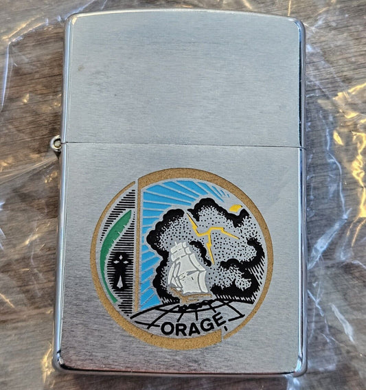 Rare Vintage Zippo Lighter - FS Orage, French Navy. Amphibious Landing Ship.