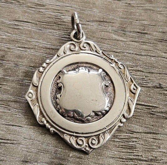 LUTON EXHIBITION HALLMARKED SOLID SILVER 925 FOB MEDAL. 1950