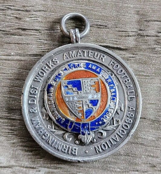 Birmingham District Works Amateur Football Association Silver Fob Medal. 1940-41