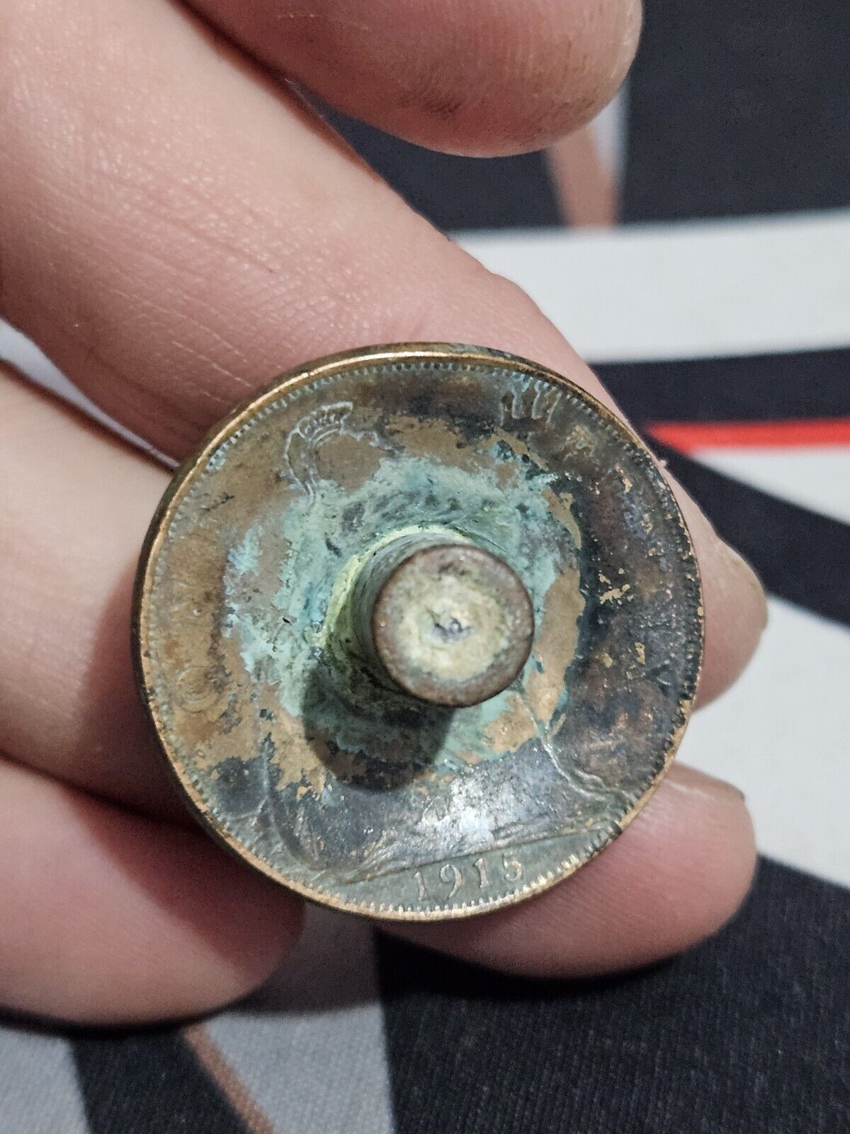 Ww1 Dated Coin Trench Art. Dated 1915.