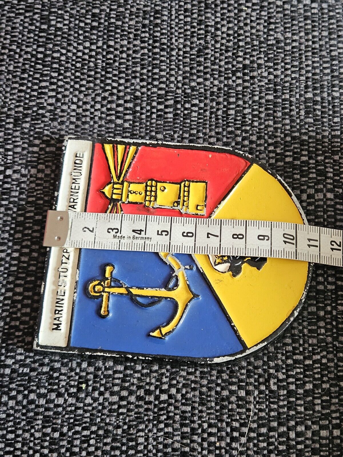 Marinestützpunkt Warnemünde - German Naval Base Command Plaque Badge Crest