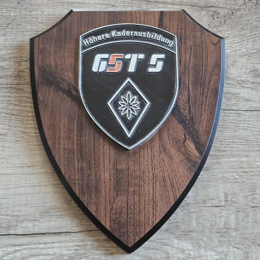 Military Plaque Shield Switzerland General Staff School GST S Generalstabsschule