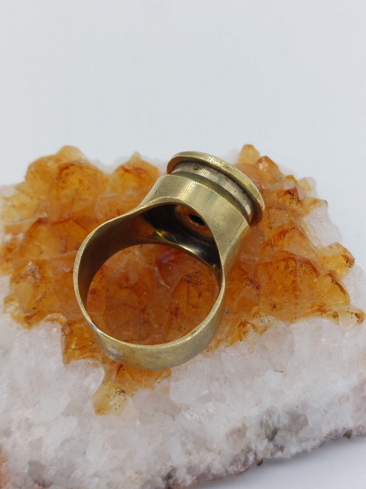 Brass Bullet / Shell Ring. Made From A Real Bullet! Uk Size Z+5, FNB Round.