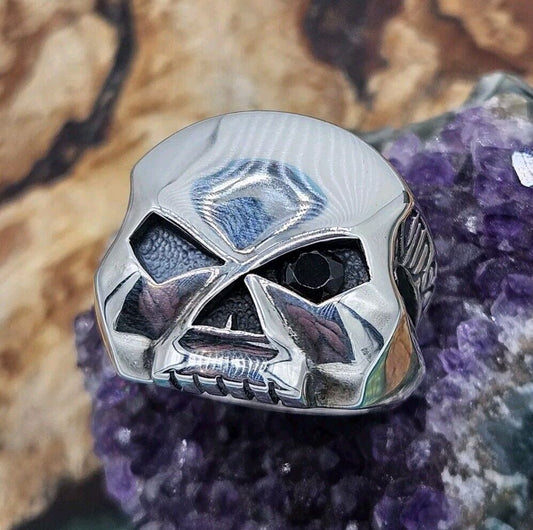 HARLEY-DAVIDSON® BY THIERRY MARTINO Sterling Silver 925 Skull Ring . Size S