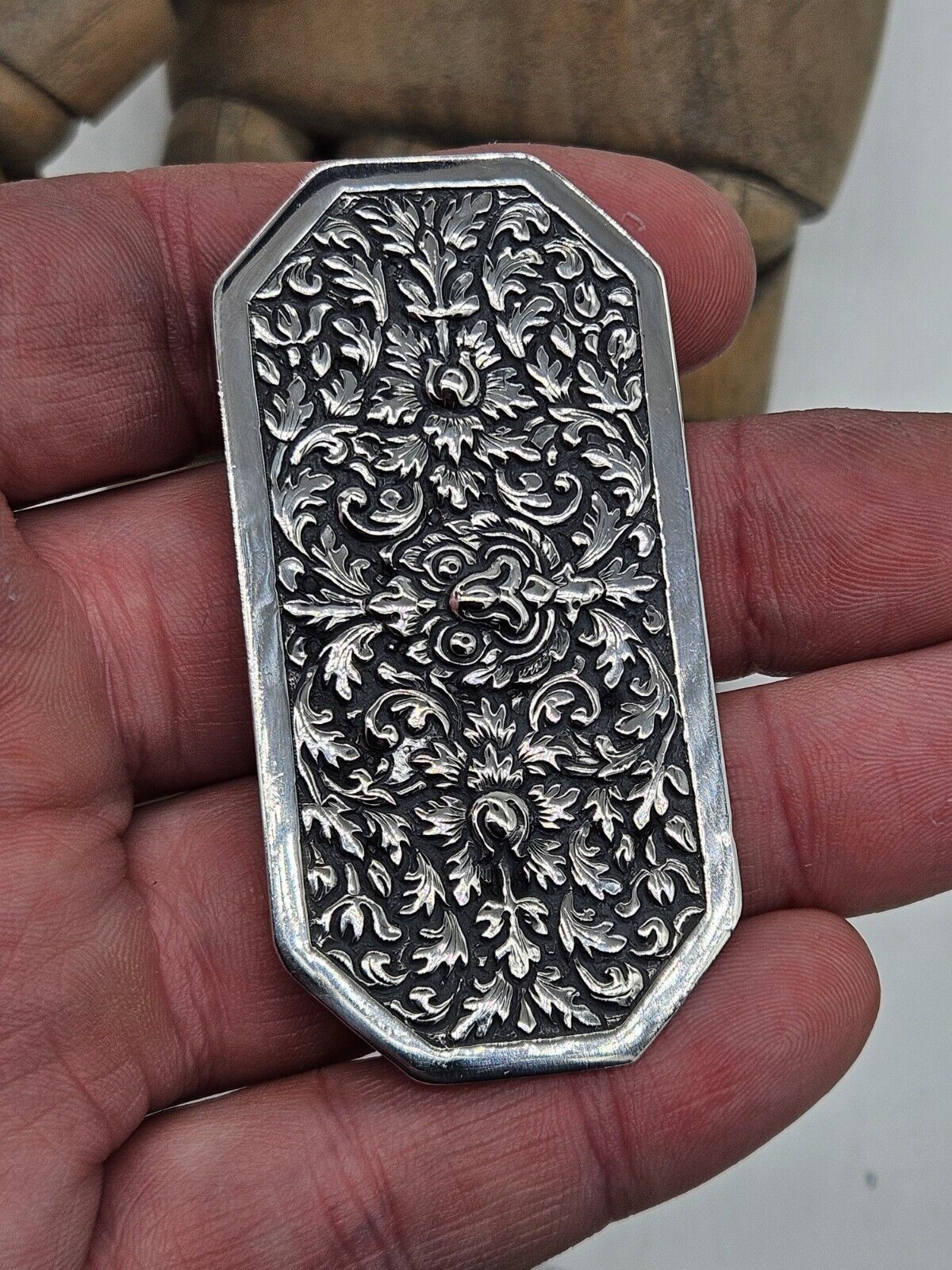 Vintage Sterling Silver Large Floral Brooch. Flowers, Victorian? 