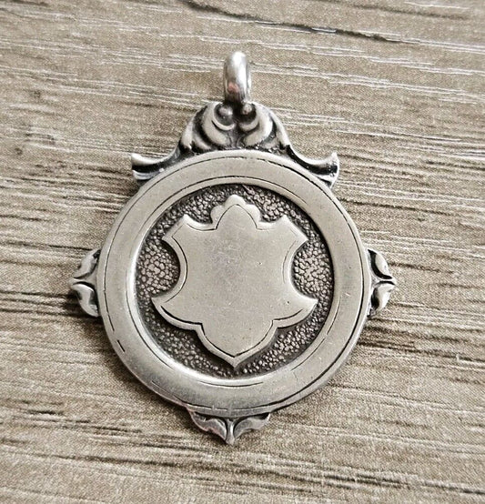 Vintage Sterling Silver 925 Fob Medal 1924, Birmingham 