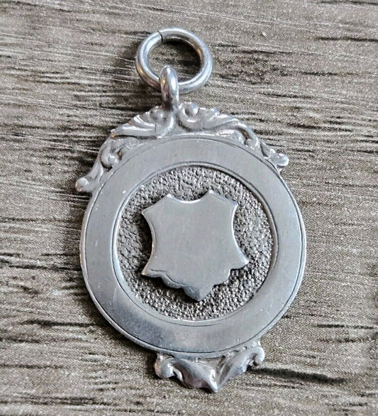 Vintage Sterling Silver 925 Fob Medal 1929-30, Birmingham.