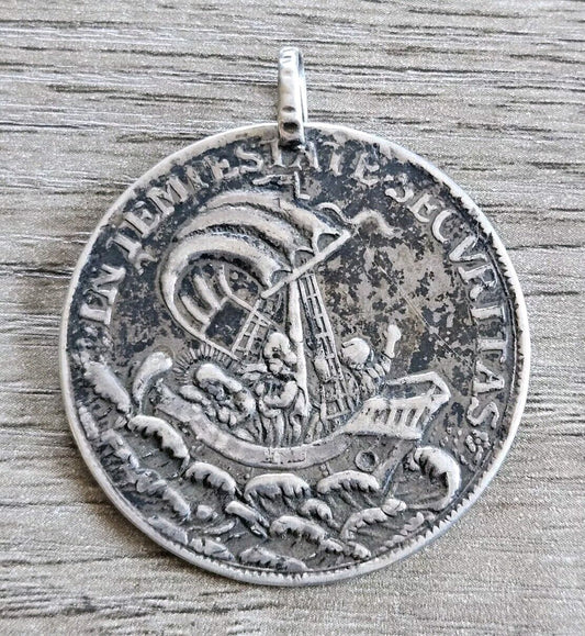 Hungary, Kremnitz, Large Silver  Fisherman's Charm Medal, 42mm.