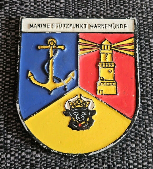 Marinestützpunkt Warnemünde - German Naval Base Command Plaque Badge Crest