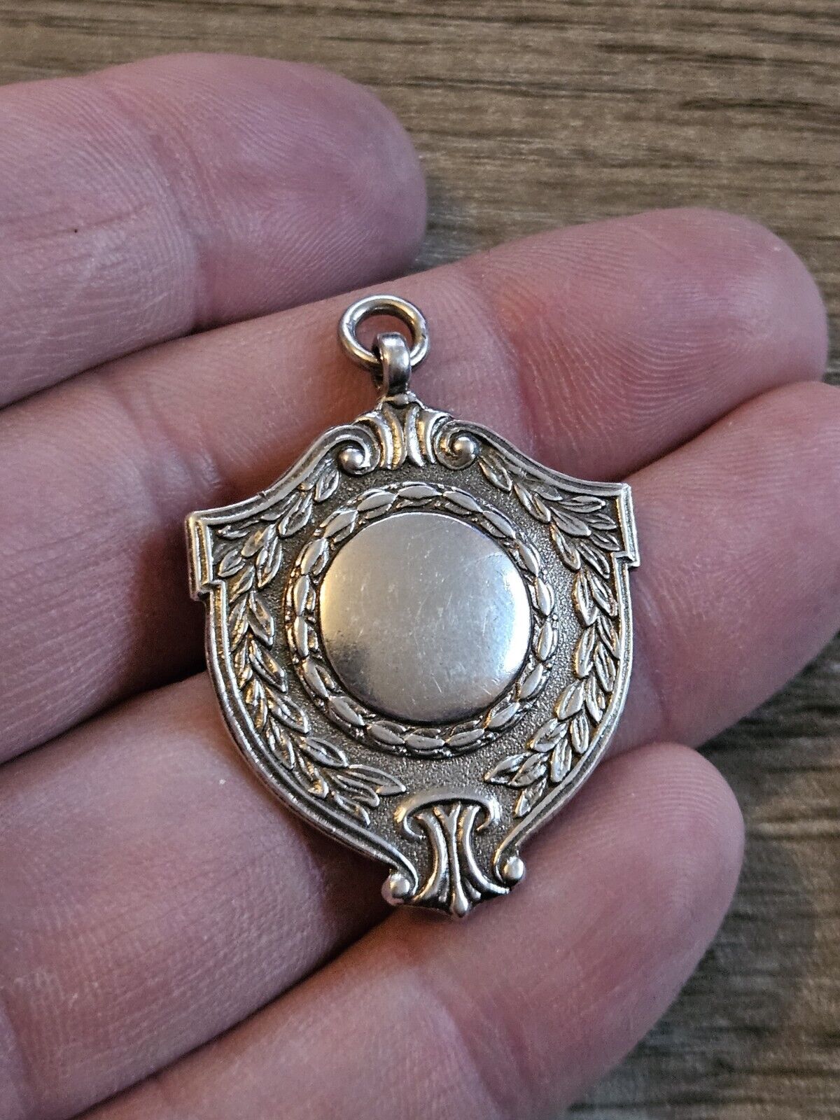 Vintage Sterling Silver 925 Fob Medal Shield. 11.4 Grams. 1961-62.