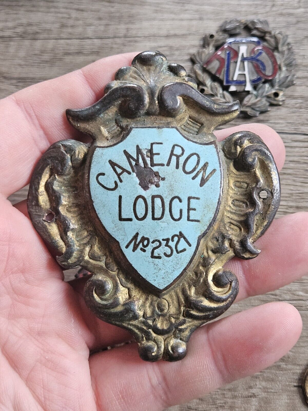 Vintage RAOB Royal Antediluvian Order of Buffaloes - Brass Plaque Adornments.
