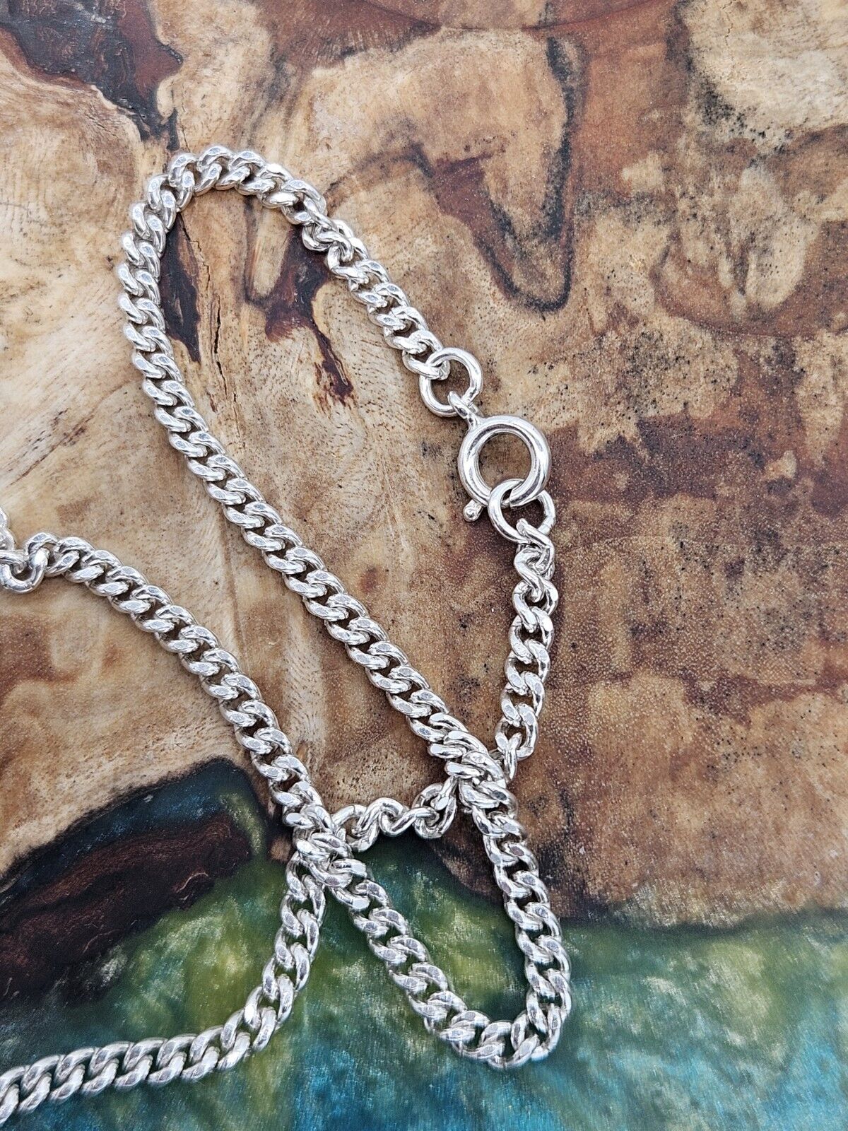 VINTAGE SOLID SILVER 925 BULLION INGOT PENDANT NECKLACE 22.9g, 18" Chain.