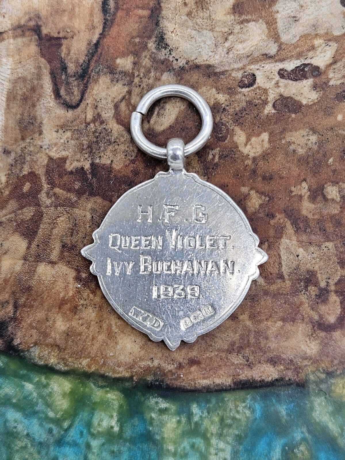 Vintage Sterling Silver 925 Fob Medal 1936, Birmingham 