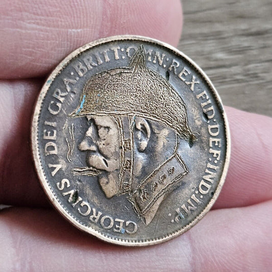 1912 PENNY TRENCH ART - WW1 Pickelhaube Helmet. 