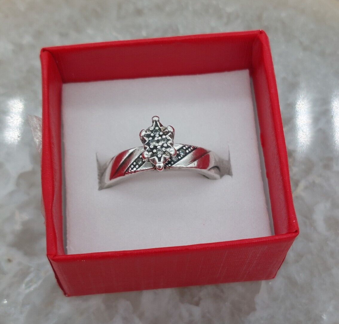 Kenneth David - pave diamond, sterling silver 925, pure 24k love Ring, Size N