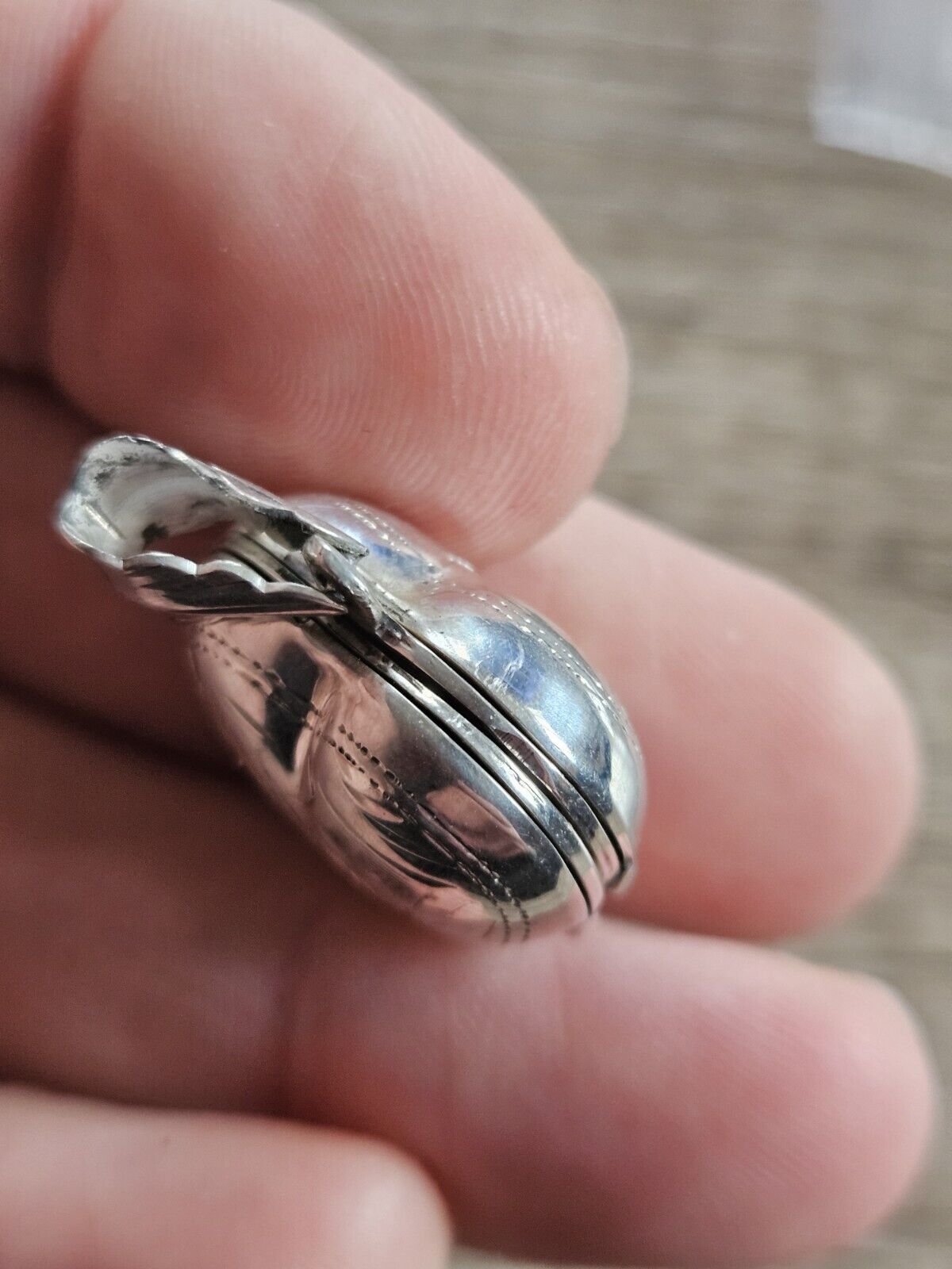 Vintage Style 4 Picture Locket Love Heart, 925 Sterling Silver. Brand New! 