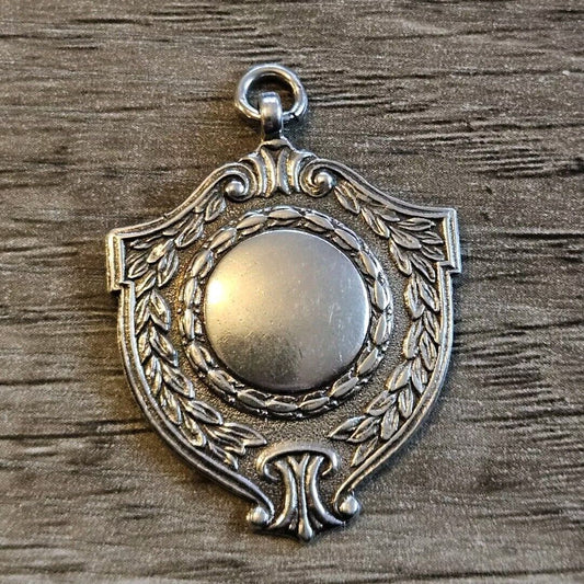Vintage Sterling Silver 925 Fob Medal Shield. 11.4 Grams. 1961-62.