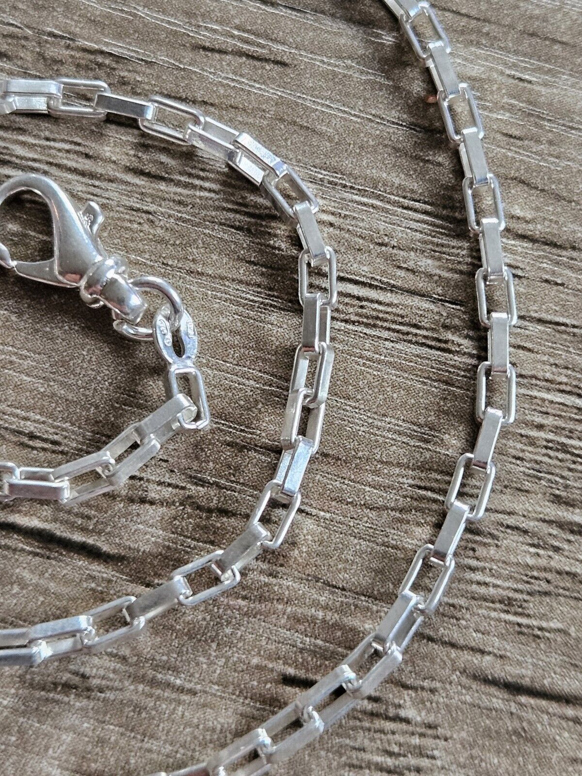 18.5" Inch 925 Sterling Silver Box Chain Necklace Men Women, Brand New. 