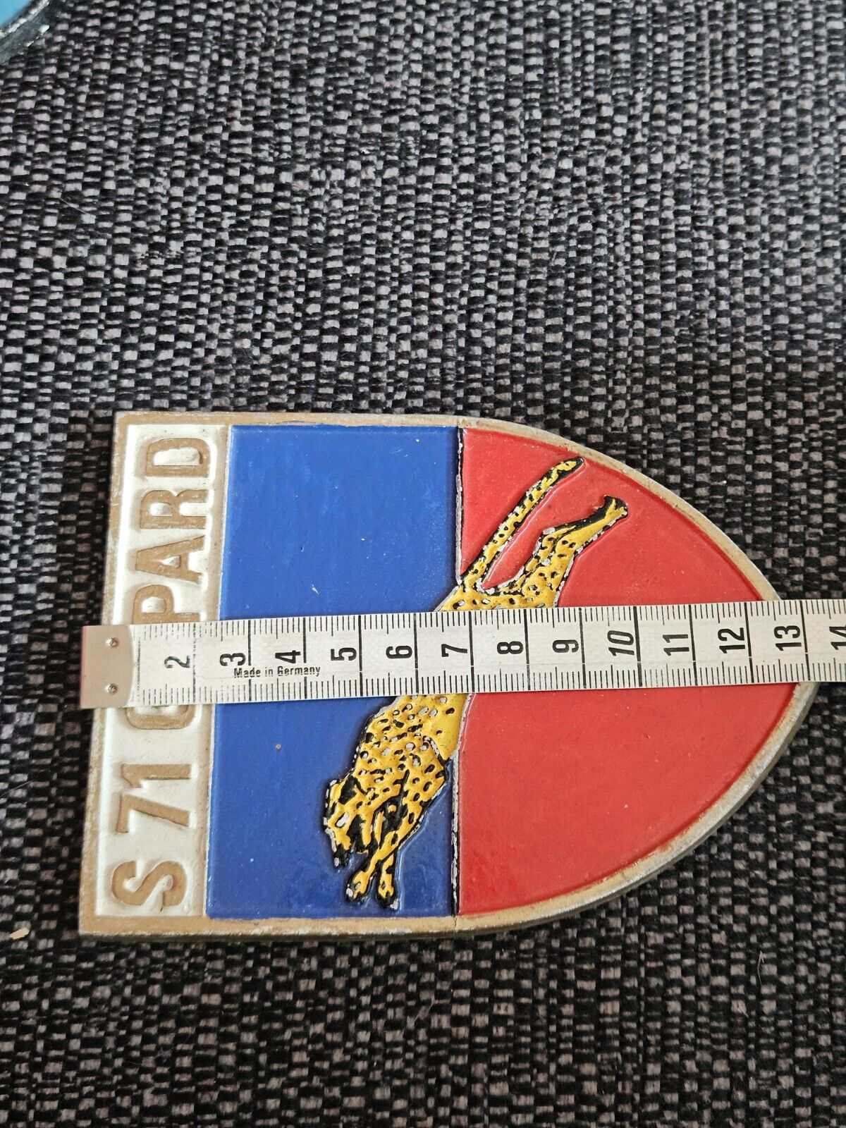 S 71 Gepard - German Navy Bundesmarine Ship Tampion Plaque Badge Crest