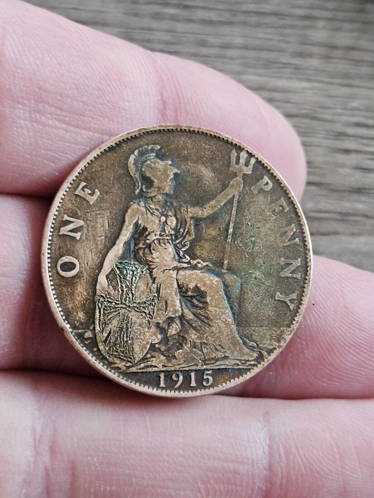 1915 PENNY TRENCH ART - WW1 Pickelhaube Helmet. 