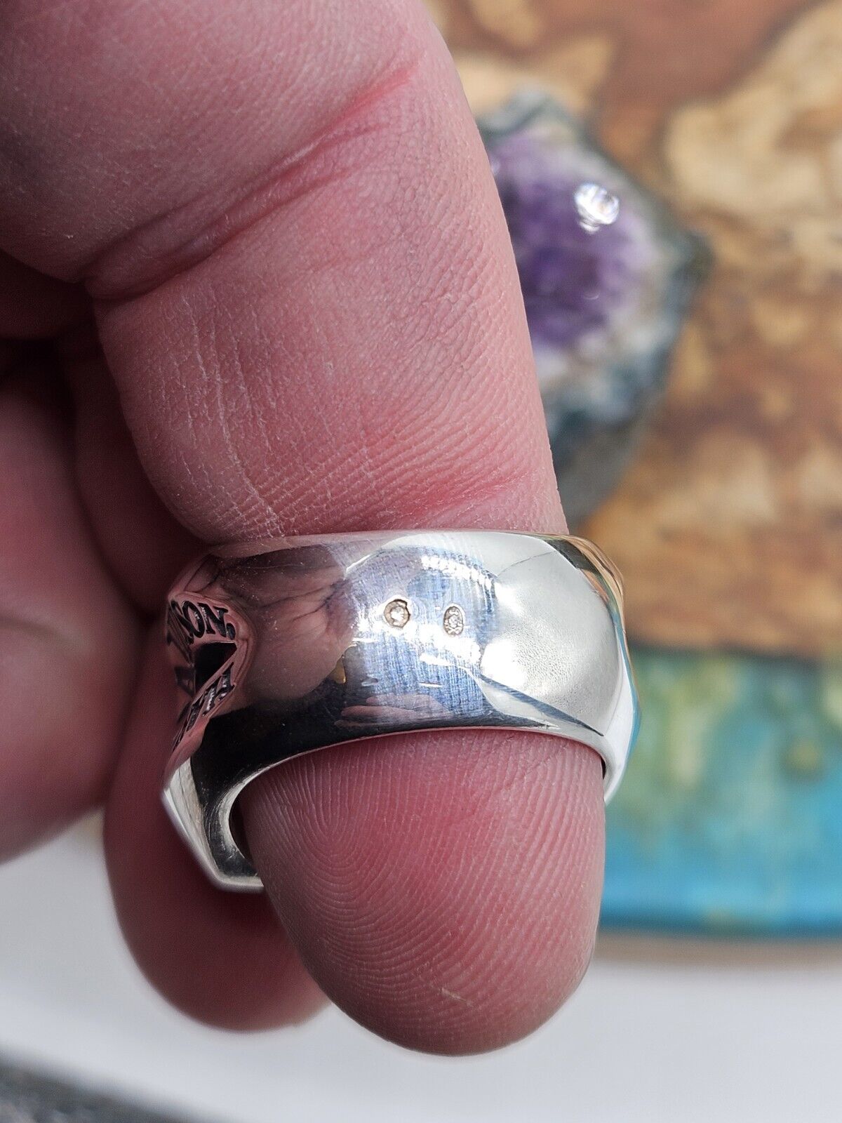 HARLEY-DAVIDSON® BY THIERRY MARTINO Sterling Silver 925 Skull Ring . Size S
