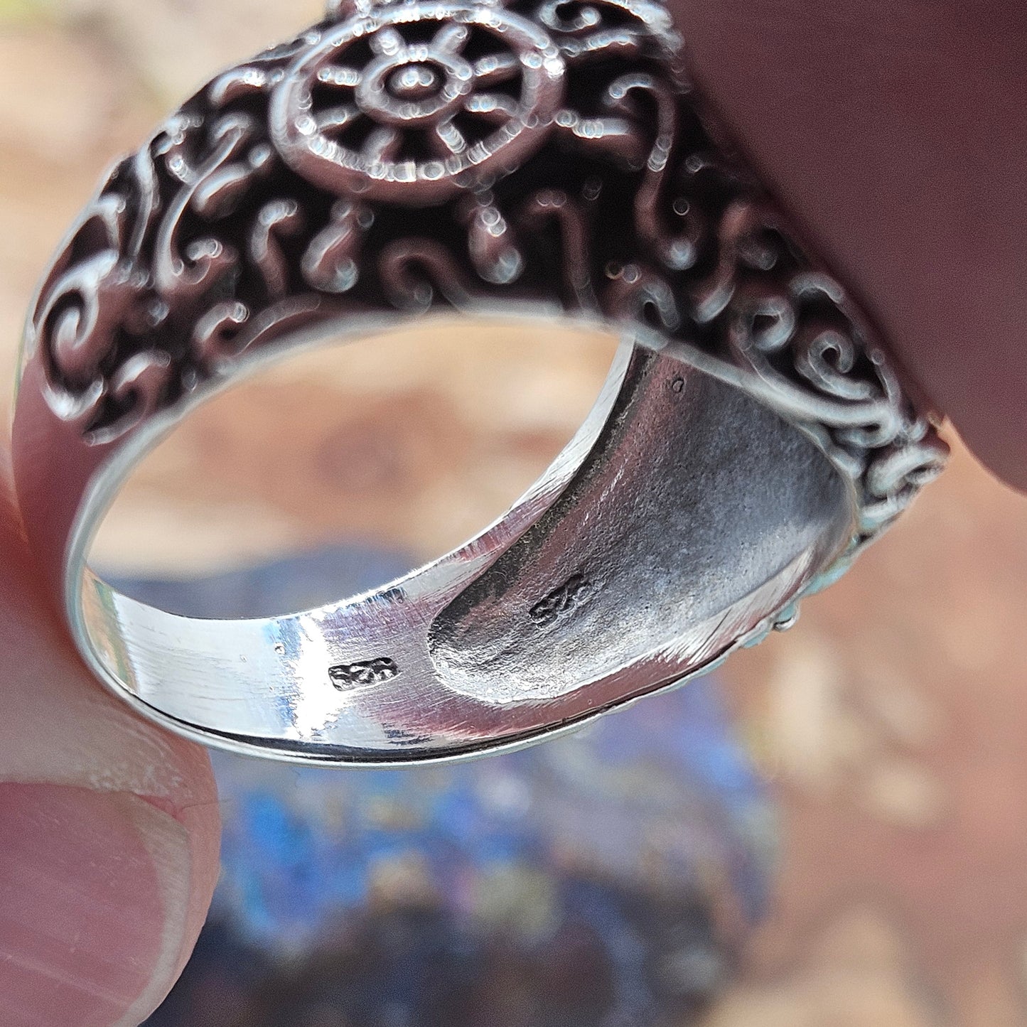 Nautical Anchor ring, sterling silver 925. Size W 1/2, New