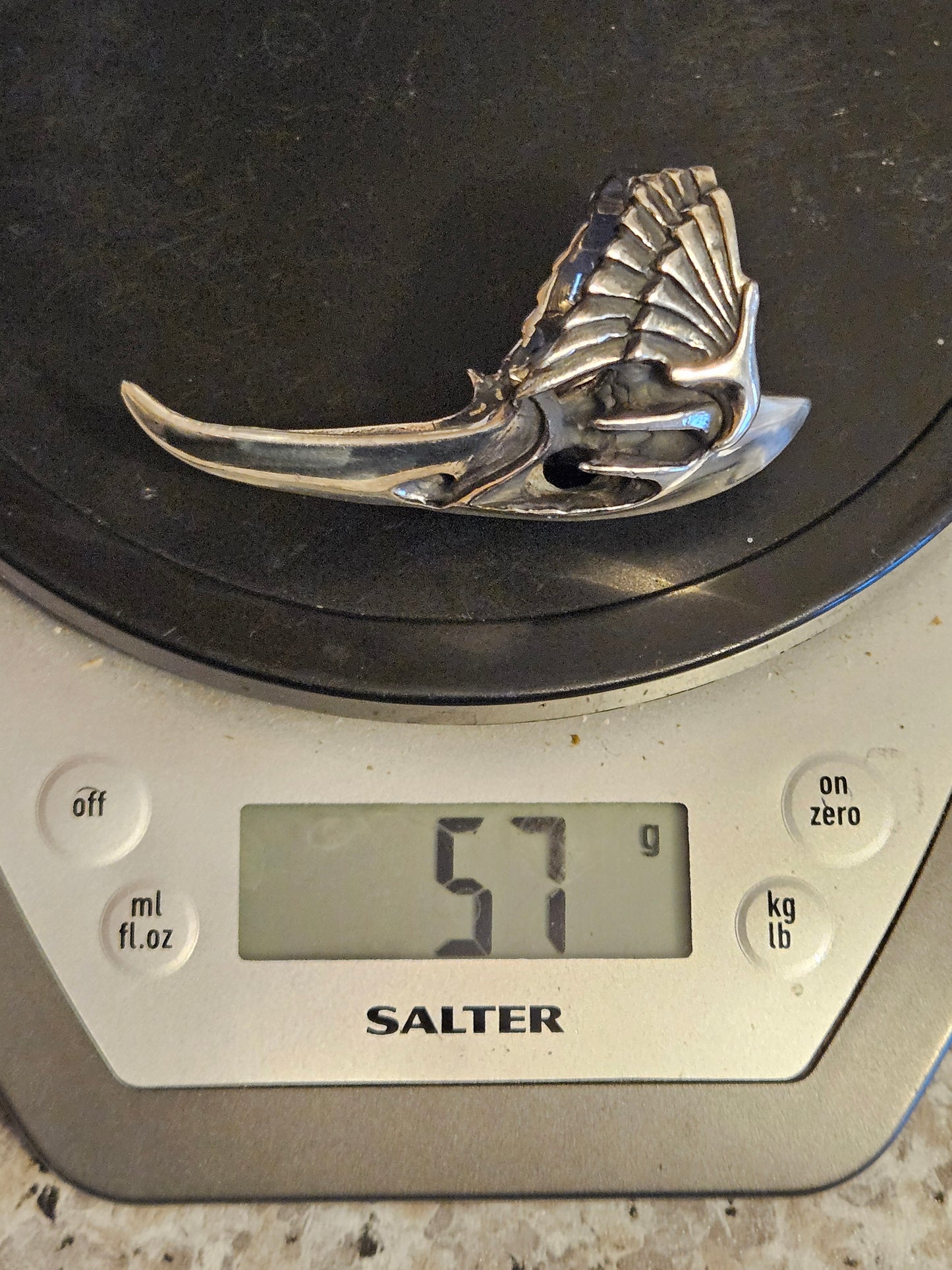 Silver 925 Winged Bird Skull Ring- William Llewellyn Griffiths. Size W