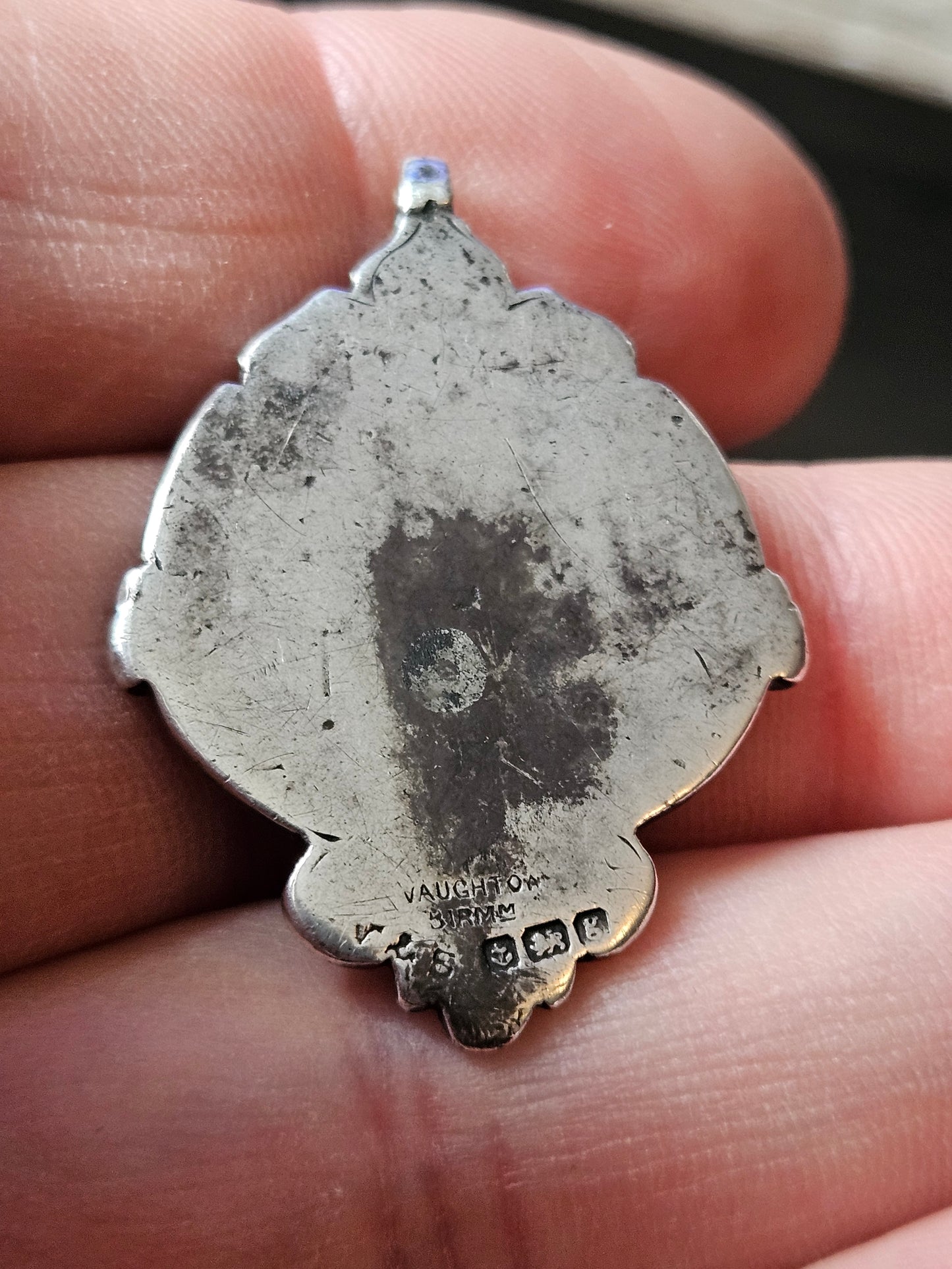 Antique 1906-07 Aston Villa Football Club Sterling Silver 925 Fob Medal.