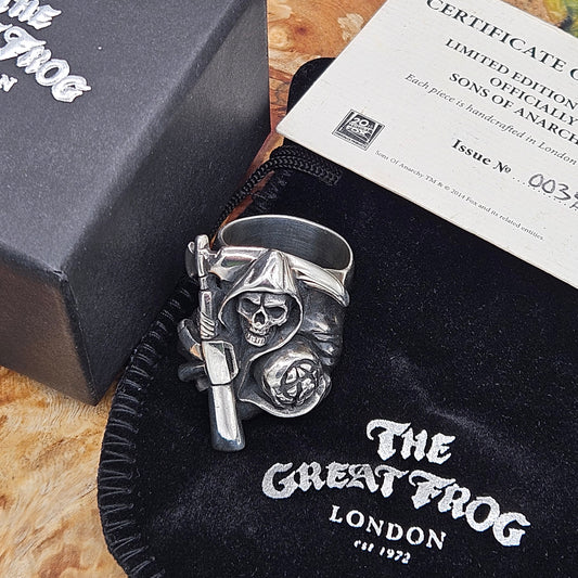 Sons of Anarchy Reaper Ring by The Great Frog Sterling Silver 925 Skull Ring. Size W