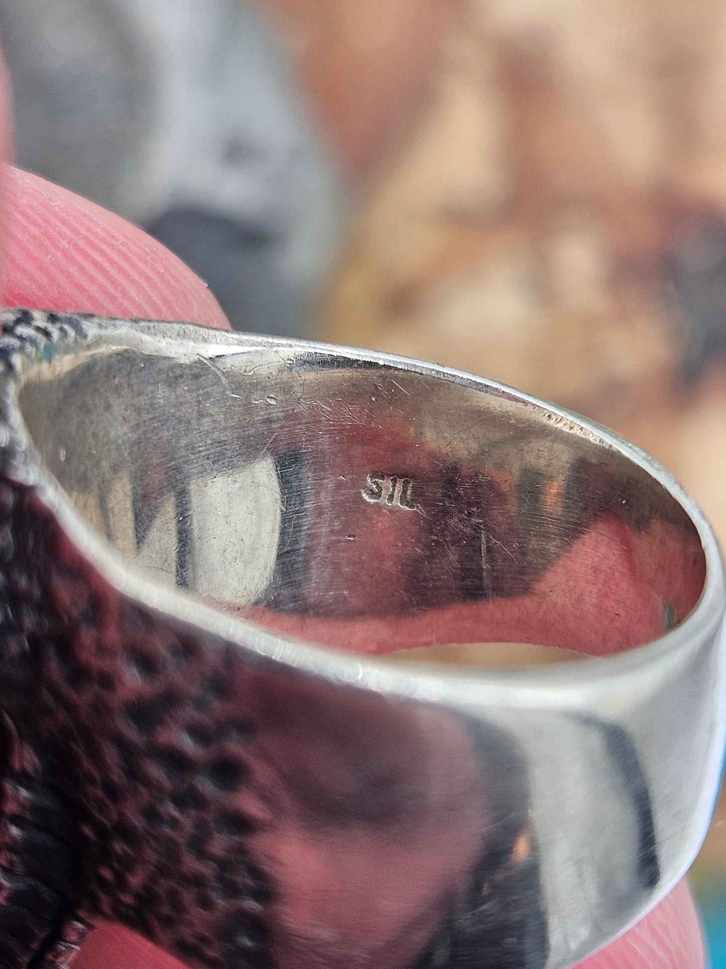 Silver 925 Open Mouth Snake Ring. UK Size T