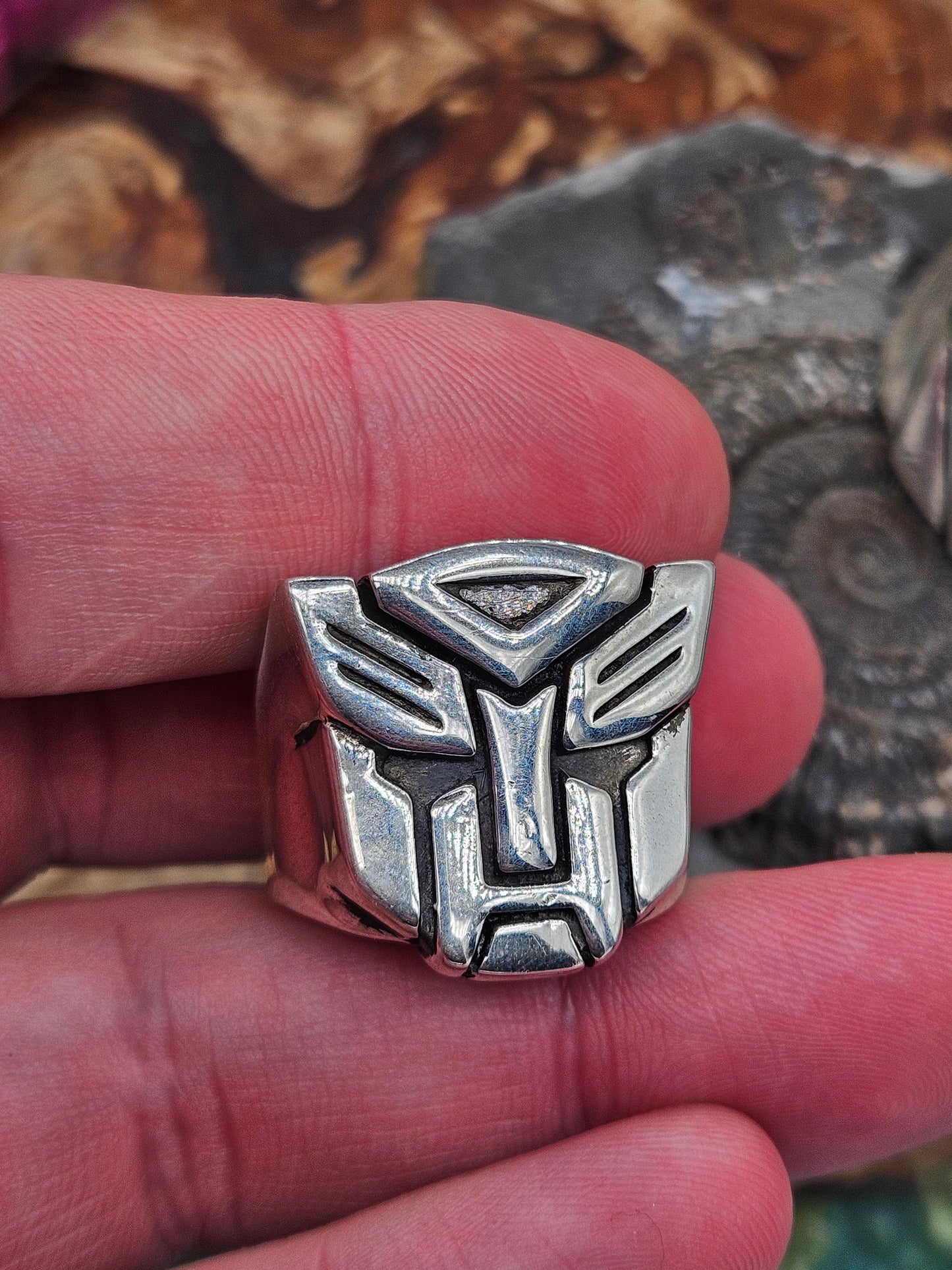 Transformers - Autobots And Decepticons, Custom Made Silver 925 Rings. Size V