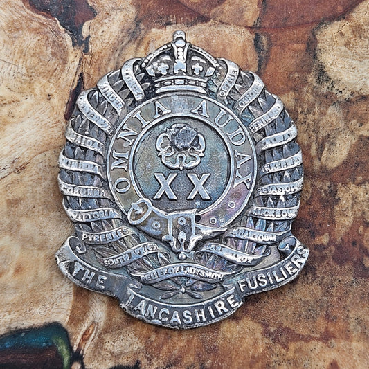XXth Lancashire Fusiliers Regiment Fob Medal, Silver 925. Militaria, Rare.