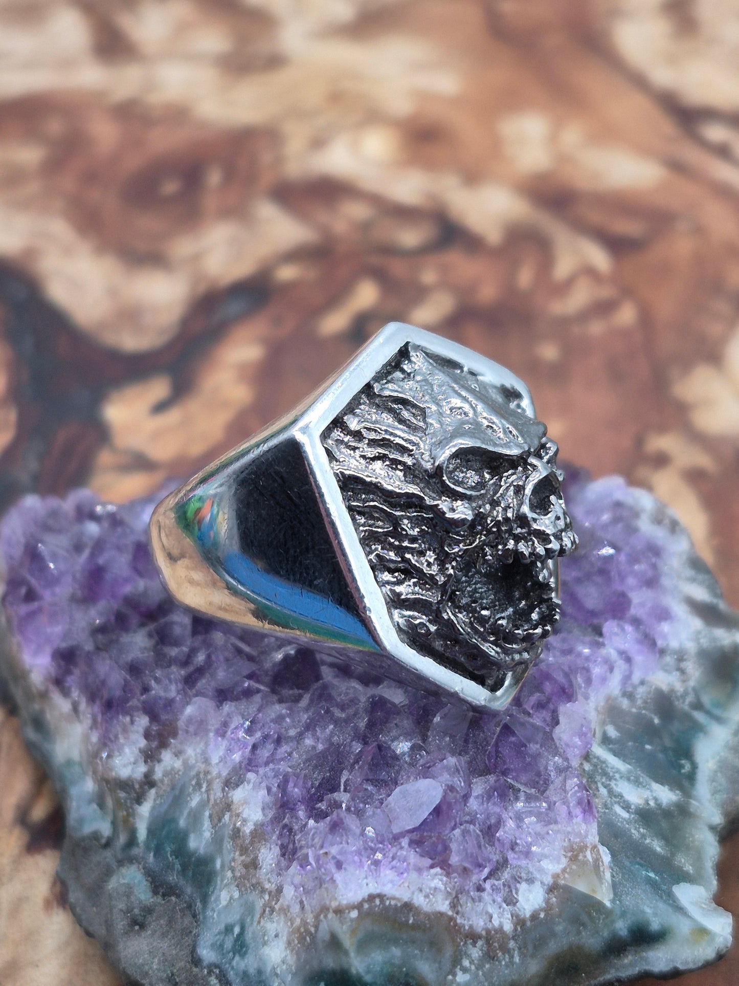 SEVEN Jewellery- Skull, Shield Ring. Silver 925