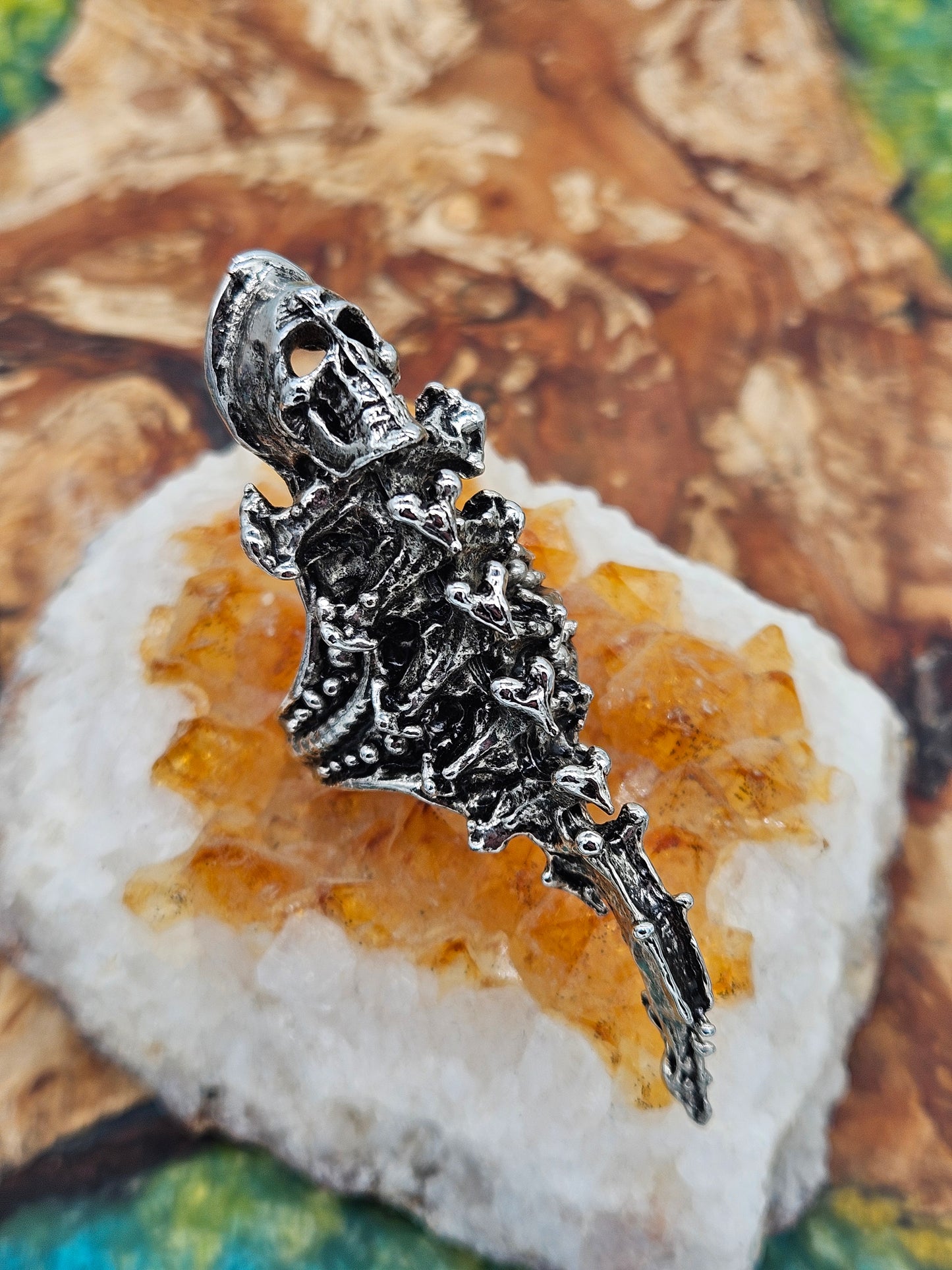 AXEL STOCKS VERTEBRAL SKULL RING SIGNED.