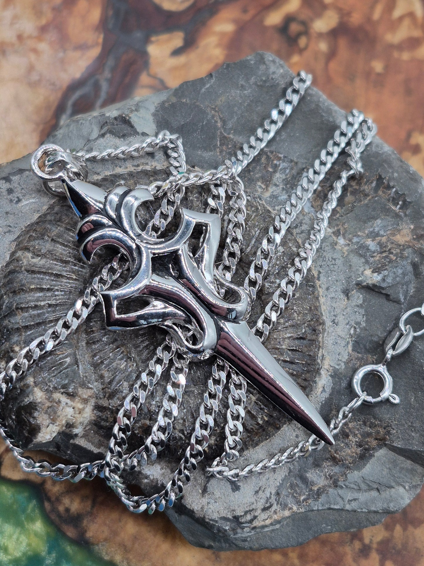 SEVEN Jewellery - Silver 925 Dagger pendant, Necklace.