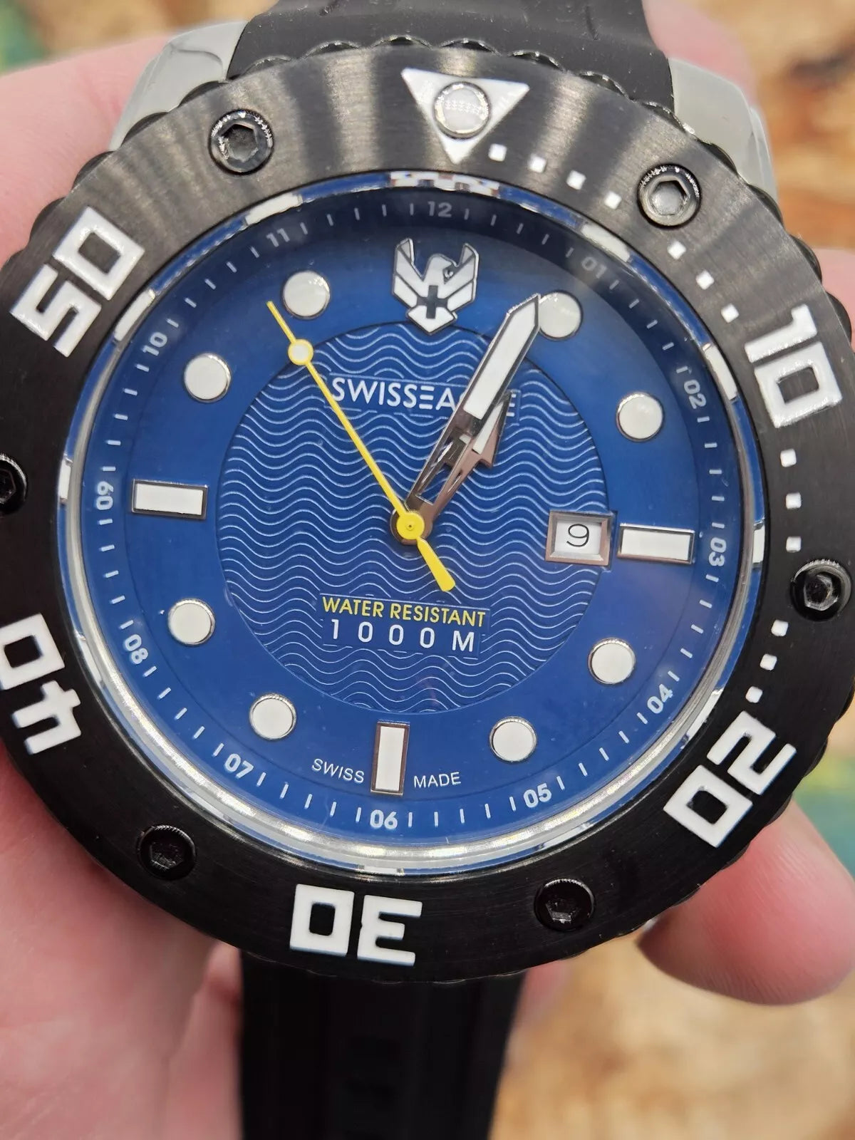 Swiss Eagle Mens Swiss Eagle Abyss Watch SE-9073-0B, 1000m Dive Watch.