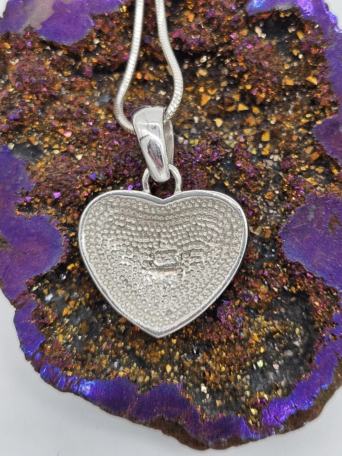 Sterling Silver 925 Heart Pendant 16" Inch Chain Necklace
