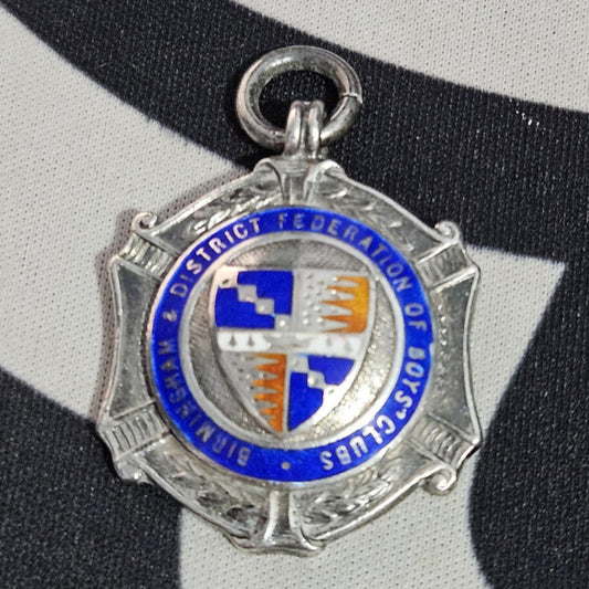 Birmingham District Works Amateur Football Association Silver Fob Medal. 1938-39