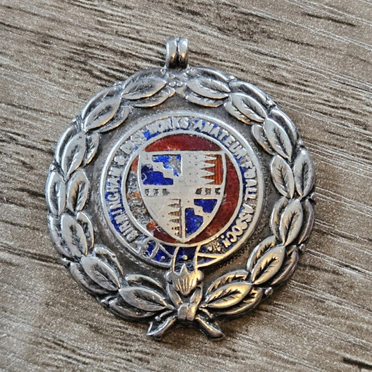 Birmingham District Works Amateur Football Association Silver Fob Medal. 1925-26