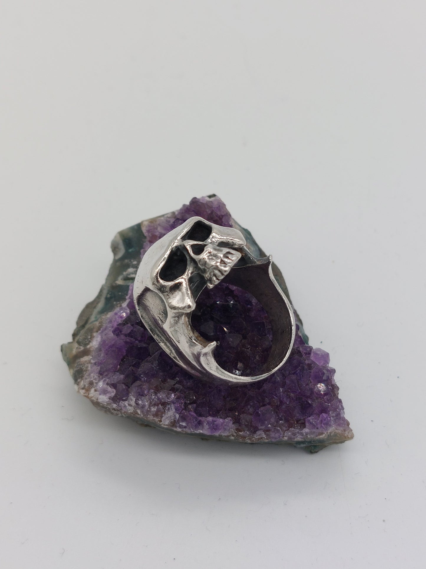 Jawless Skull Ring, Silver 925. By The Wildcat Collection, UK Size T 1/2
