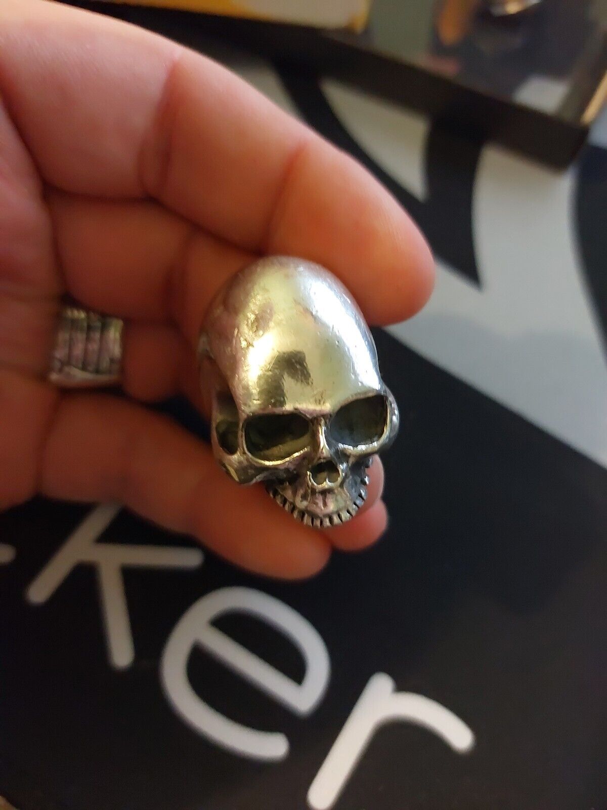 Wildcat Collection - Huge Skull Ring, UK Size Z